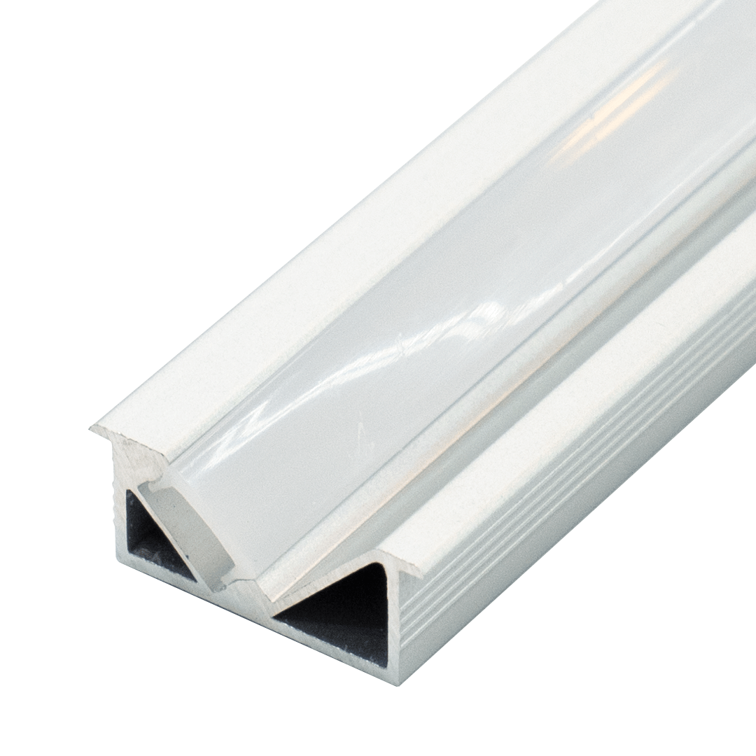  Perfil de aluminio con tira LED 5050, barra de luz LED para  cocina, armario, cala o gabinete luz de esquina de 45 grados 6 unids/lote  1.6 ft/pc (color : blanco, tamaño